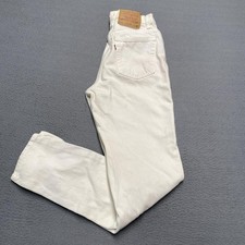 Vintage Levis 512 Jeans Youth 7 White Slim Fit Tapered Leg Denim USA 90s