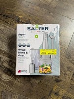 Salter Aspen 3in1 Hand Blender Stick Whisk Chopper Silver 500ml 700ml Beaker