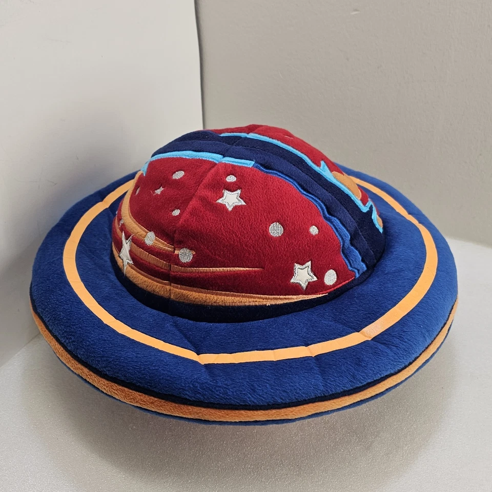 Accent Pillow Plush Throw Stars Saturn 16" 90s Vintage Celestial Flying Saucer - Image 3 of 4