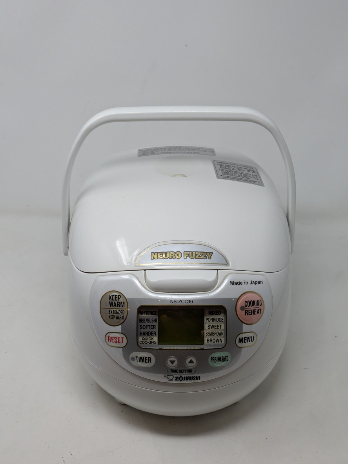 ZOJIRUSHI Neuro Fuzzy NS-ZCC10 5.5-Cup Rice Cooker & Warmer 