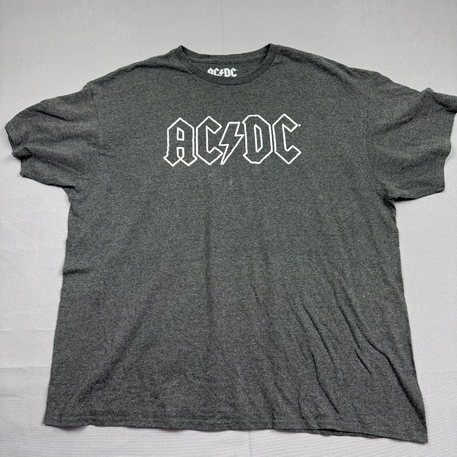 ACDC T Shirt Mens 2XL For Those About To Rock Band Gray Graphic Tee