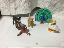 PLAYMOBIL DZIKIE ZWIERZĘTA (IBEX, ORANGUTAN, LEW, PELIKAN I PAW) ZABAWKI - 5 szt.
