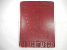 Yearbook, Alhambra High School, Alhambra Calif, 1940, Ralph Kiner, Signature