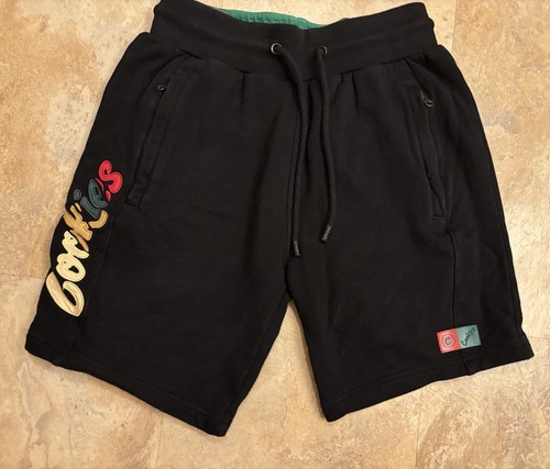 Cookies Men's Montego Bay Embroidered Fleece Shorts Black Great Condition Small