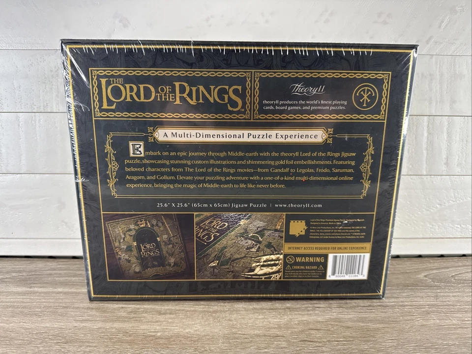 NEW Lord of the Rings Jigsaw Puzzle 1,000 Pieces Gold Foil 25.6x25.6" Gandalf - Image 2 of 4