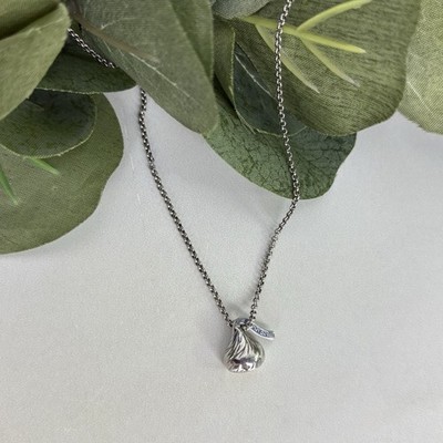 WTJ Sterlingsilber Hershey's Kiss Anhänger Halskette verstellbar 16 -18 
