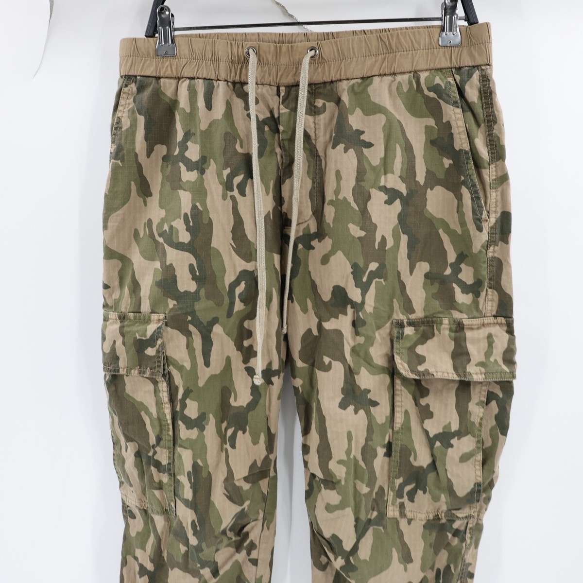 James Perse Pants mens 1 L29 Camo Cargo Drawstring Waist Cotton