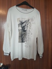 Monari 44 XXL Shirt Pullover weiss schwarz si...