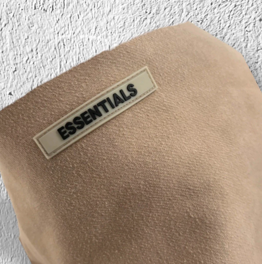 ? Autentica Felpa con Cappuccio Essentials Fear of God Marrone Chiaro ?