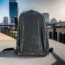 Jones Wear Ladies Beautiful Warm Pullover Lined Green Velvet Blouse Size Large