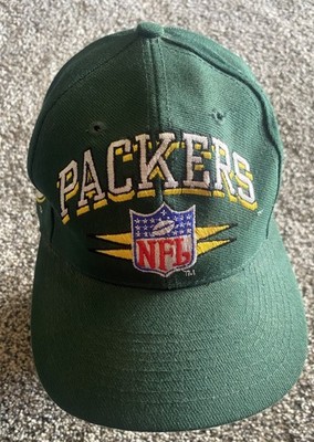 Vintage Green Bay Packers Logo Athletic NFL D Cut Diamond Snapback Hat Cap Wool