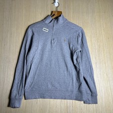 Polo Ralph Lauren Boys Large Grey Long Sleeve 1/4 Zip Pullover Casual Fit