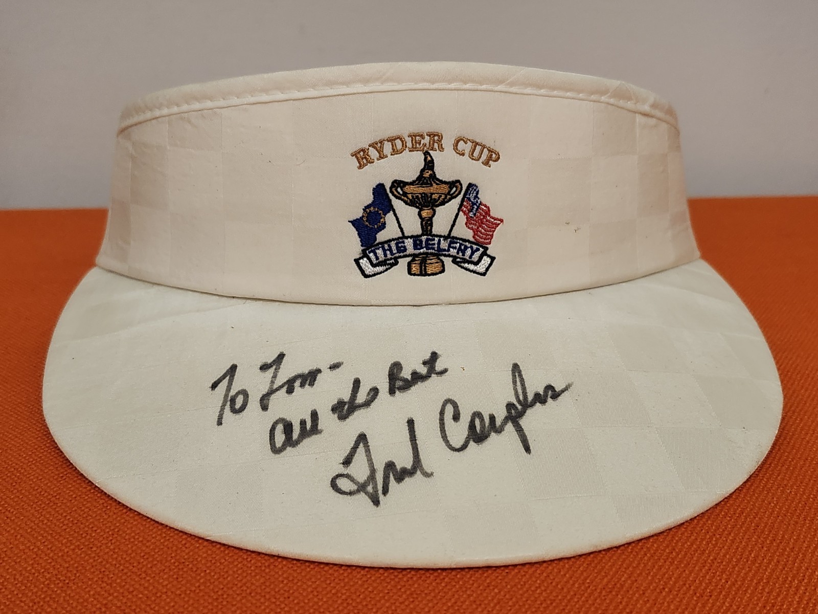Vintage Ryder Cup Signed Autographed Fred Couples Visor Hat One Size
