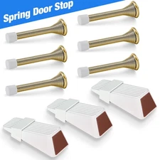KERUI 6x Spring Door Stops and 3x Door Stop for Wall and Door Protection (Gold)