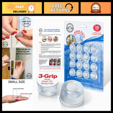 16 Pack Door Stoppers Wall Protectors Self-Adhesive Rubber Bumpers Clear Doo