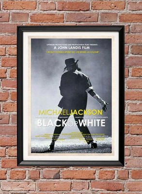 MICHAEL JACKSON  BLACK OR WHITE illustrated retro style poster A1 A2 A3 A4