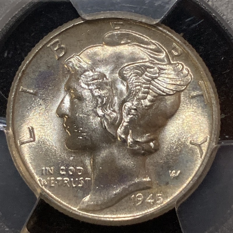 1945-D PCGS MS65 Mercury Dime Beautiful Coin!