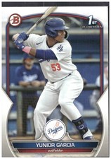 2023 Bowman #BP-142 Yunior Garcia Prospects