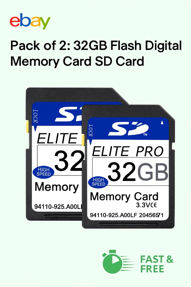 Set Of 2: High Speed Memory Card Elite Pro Camera SLR Game Machine Storage 32x2 - Image 4 of 4