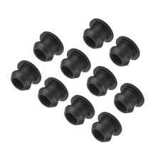 10Pcs Silicone Snap in Locking Hole Plugs Seal Cover Panel Round 9.5mm Black