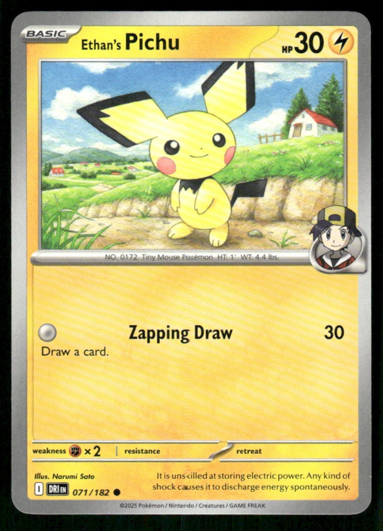 2025 Scarlet & Violet Series - Destined Rivals Ethan's Pichu Common #71