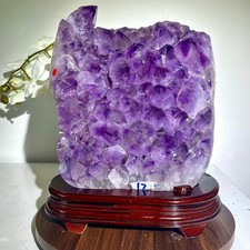 27.74LB Brazil natural  Amethyst Cluster Crystal Geode Druzy Energy Rock Gemston