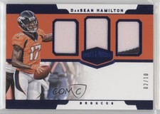 2018 Panini Plates & Patches Trio Blue 2/10 DaeSean Hamilton #PT-DH Patch 5by