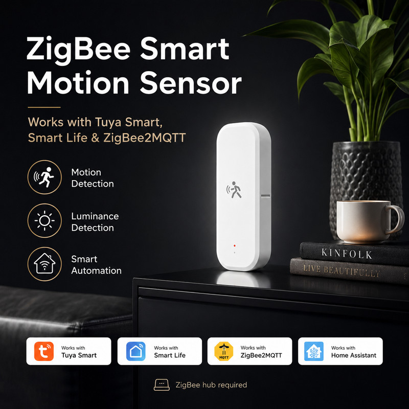 Sensore Movimento Zigbee Smart Tuya Smart Life Home Assistant Rilevatore Casa