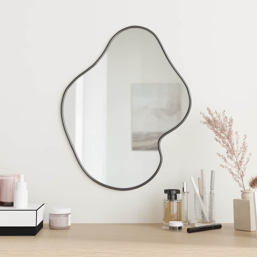 Specchio da Muro vidaXL 50x40 Nero - Fornitura per Uffici e B&B - 1