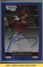 2012 Bowman Draft Chrome Picks Blue Refractor 35/150 James Ramsey Auto READ h3a