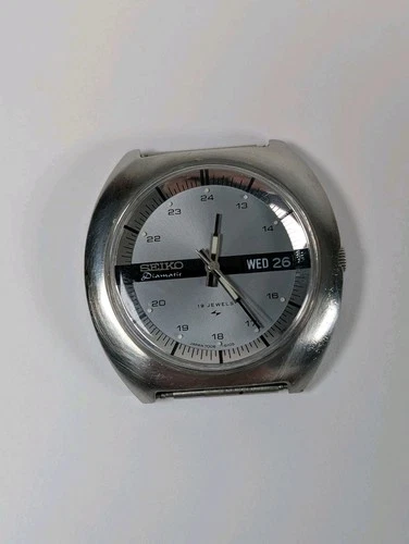 AS-IS REPAIR Vtg Seiko Diamatic Automatic Watch Stainless Steel 39mm 7006-6020