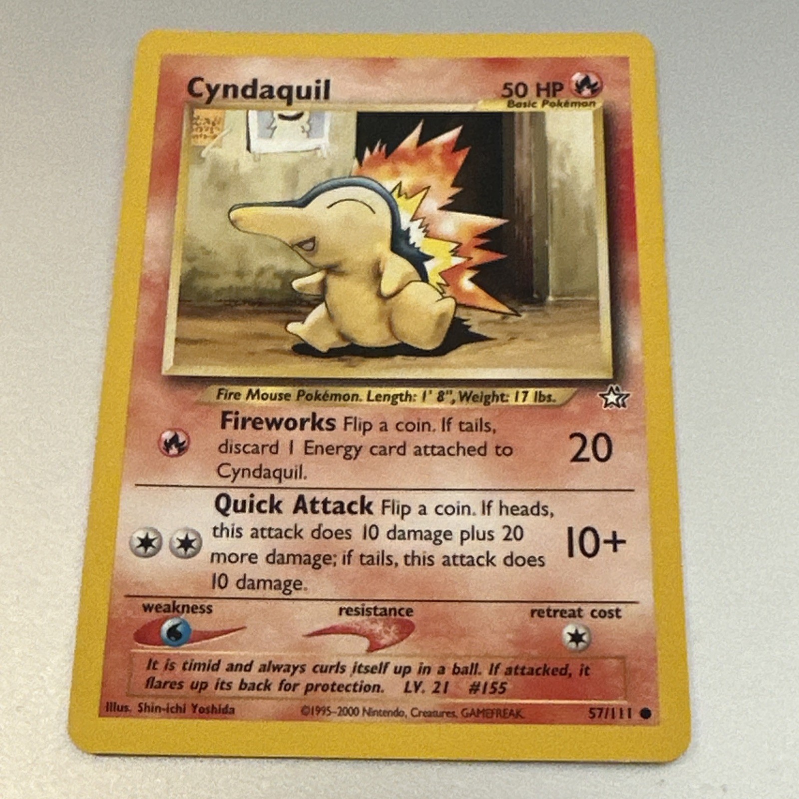 Cyndaquil 57/111 Common Neo Genesis Pokemon Unlimited LP - Buy 3 Get 2 Free
