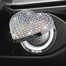 Bling Push Start Button Cover, Car Start Buttons Cover, Heart Colorful