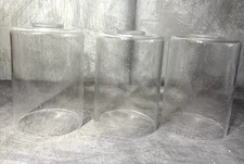 6 in. Height 3-Pack Clear Cylindrical seeded Glass Vanity Pendant