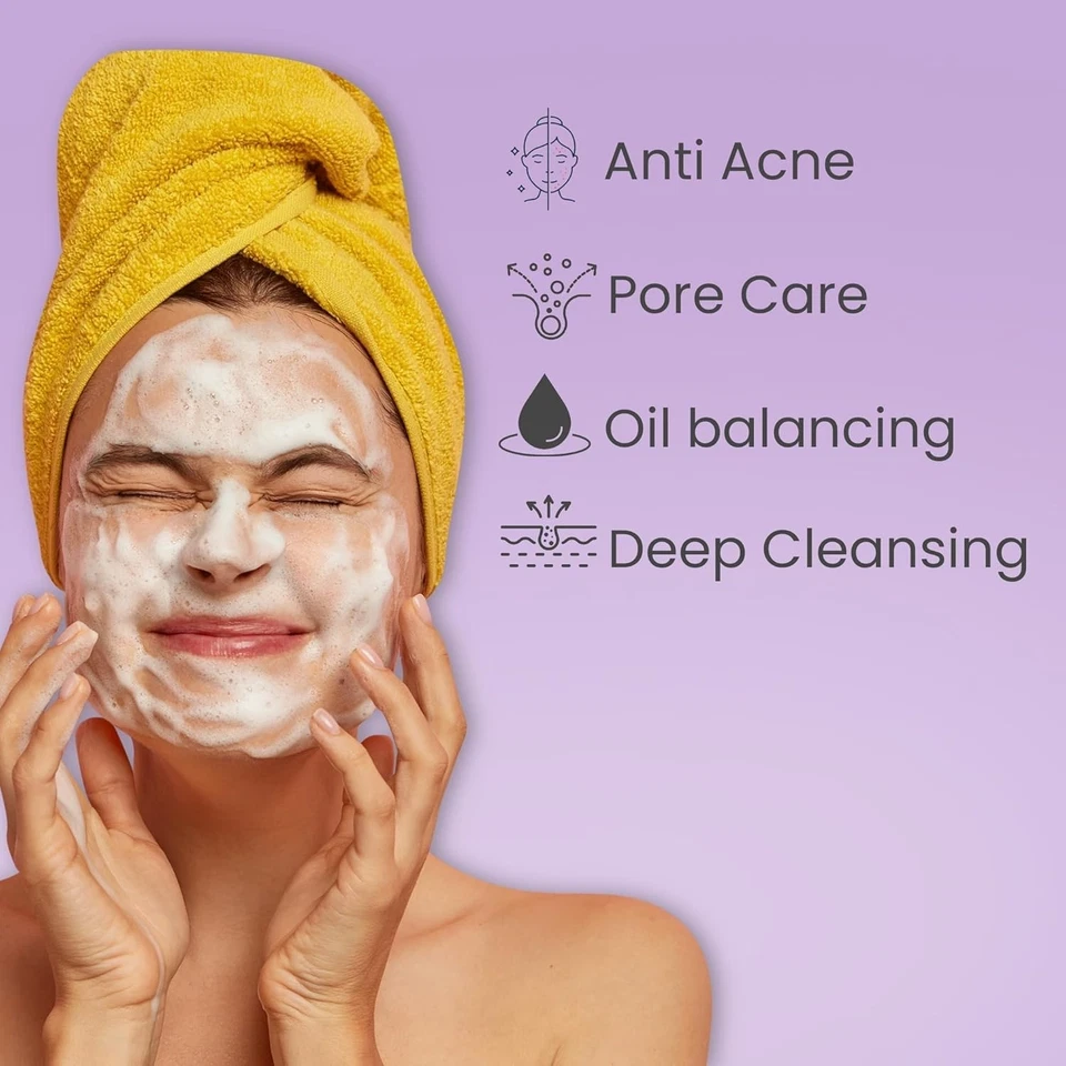 Limpador facial anti-acne para acne, espinhas, clareamento da pele e controle de óleo 100ml - Imagem 4 de 4