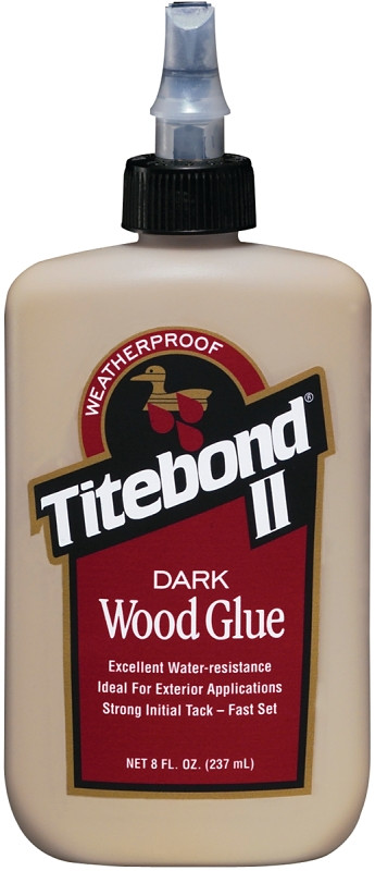 Titebond 3703 Cross-Linking Polyvinyl Acetate Dark Wood Glue, 8 Oz, Bottle