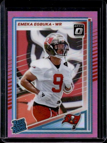 2025 Panini Donruss Emeka Egbuka Optic Rated Preview Pink RC #375 Rookie