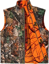 Reversible Camo and Orange Hunting Vest, Jacket for Outdoor Activities (M-4XL)