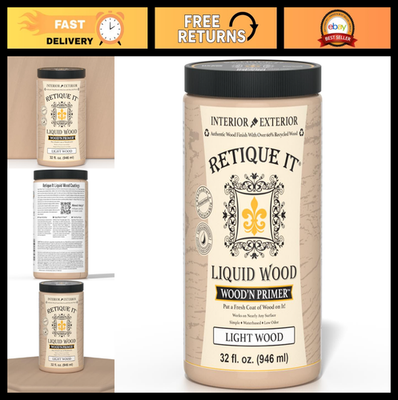 #ad Stainable Wood Fiber Primer Paint amp; Stain for Wood Projects Light Color Lar $107.99