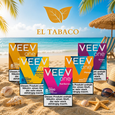 VEEV ONE Pod E-Zigarette E Shisha wie Elfbar Vuse 20mg/ml Nikotin 5x2er Pod