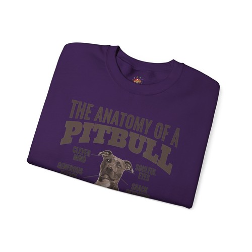 Lustiges Sweatshirt Anatomy of A Pitbull Pitbull Haustierliebhaber Dogdad Dogmom Geschenk - Bild 28 von 33