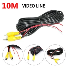 33ft 10m RCA Car Video Cable W/ Detection Wire Extension For Car Reversing Kit