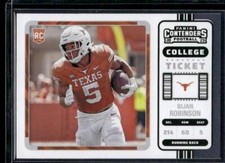2023 Panini Chronicles Draft Picks #7 Bijan Robinson Contenders College Ticket