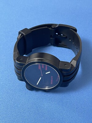 RARE OAKLEY TRANSFER CASE WATCH Swiss Made Stainless Stealth Black