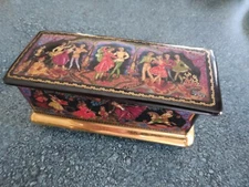 Porcelain Trinket/Music Box 1991 Ardleigh Elliott & Sons Swan Lake Ballet 100th