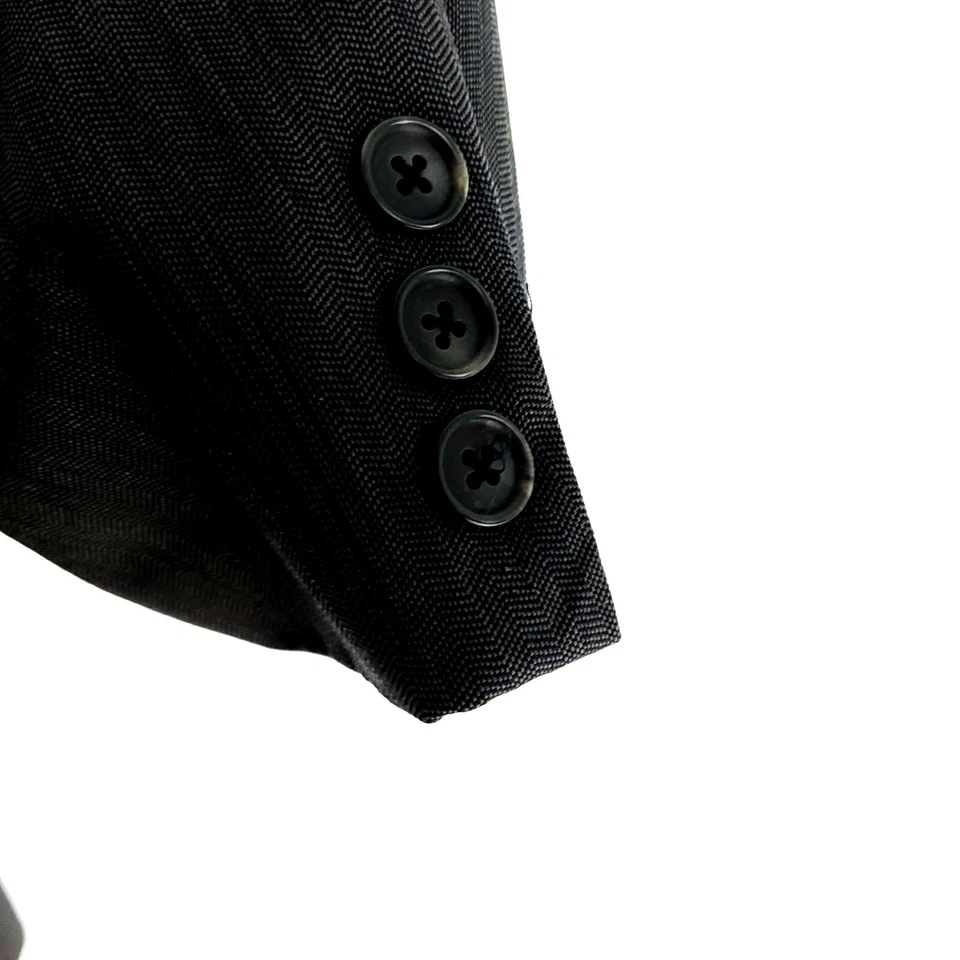 Шерстяной блейзер Kilgour French Stanbury Barney's New York на 3 пуговицах 44 л серый птичий глаз - Изображение 4 из 4