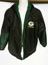 Pro Player Green Bay Packers NFL Reversible Coat Jacket Youth XL Green Black