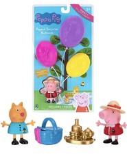 Two Peppa Pig Surprise Balloons 3 Figures Picnic Theme, Ages 2 Collectible Fun