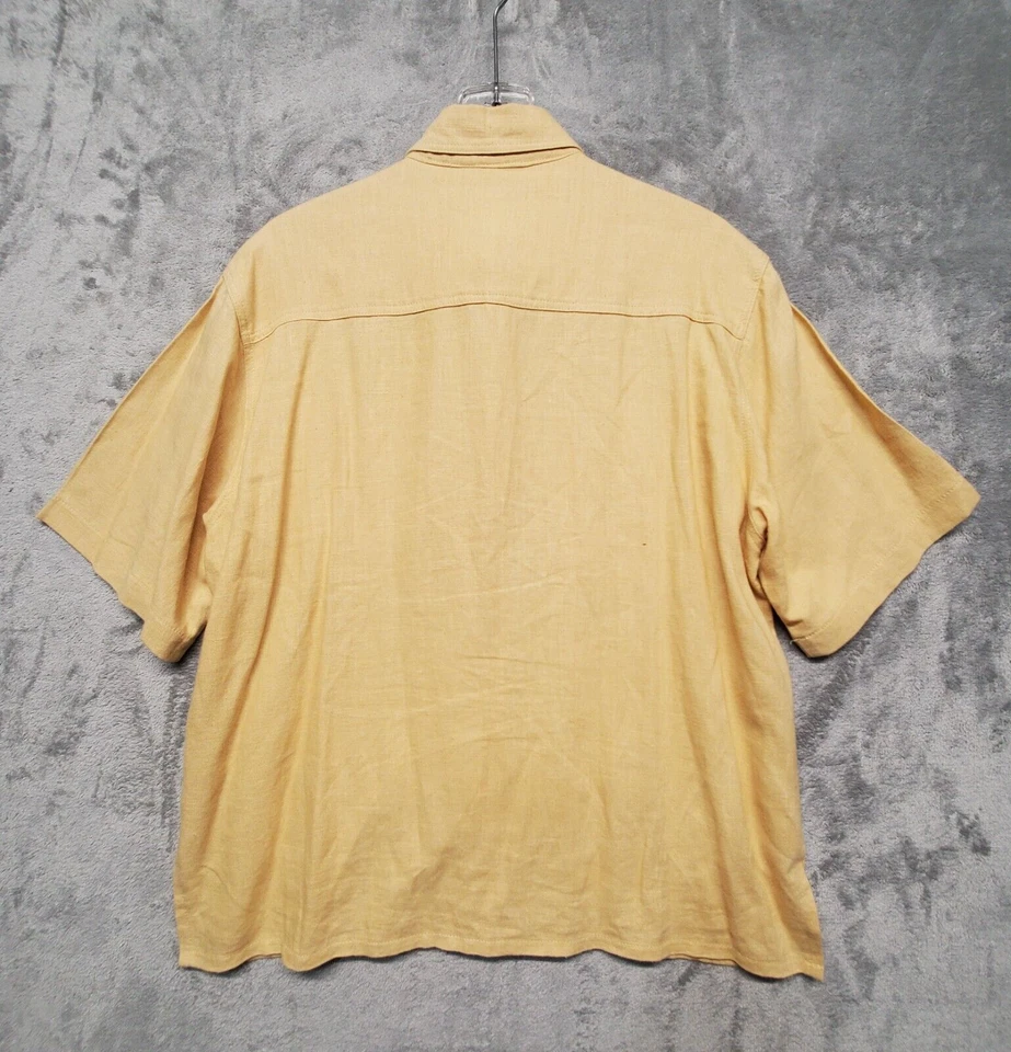 Conjunto de top y falda Liza Lynn Ltd para mujer talla S (top) M (falda) amarillo lino mezclado Foto 3 de 4