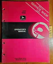 John Deere 210 Disk Owner's Operator's Manual OM-A35190 I8 9/78